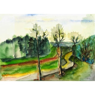Watercolor Landscape For Sale