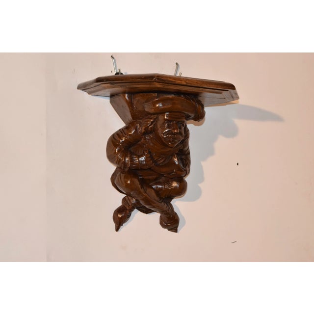 19th C Hand Carved Bracket Shelf For Sale - Image 4 of 10
