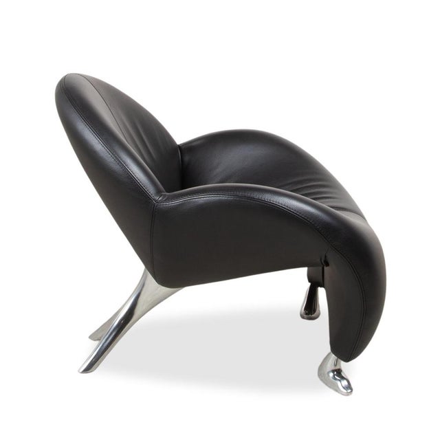 Set of Papageno Leather Chair and Ottoman from Leolux, Set of 2 For Sale - Image 16 of 18