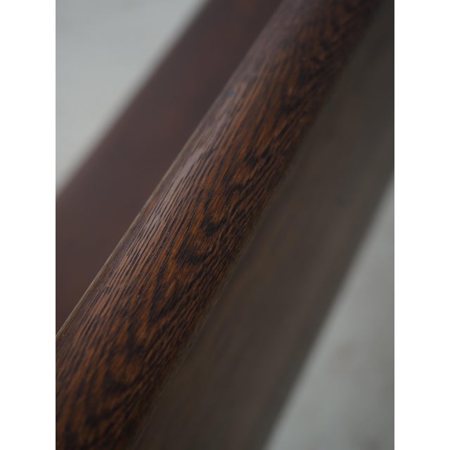 Antique Approx. 6 Ft Solid Oak Church Pew For Sale - Image 10 of 18