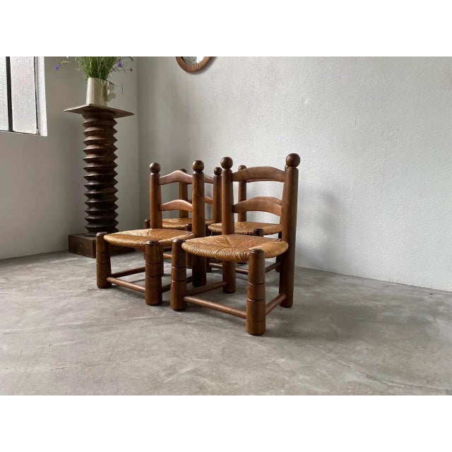 Low Fireplace Chairs in style of Charles Dudouyt, 1940s, Set of 4 For Sale In Greensboro - Image 6 of 13