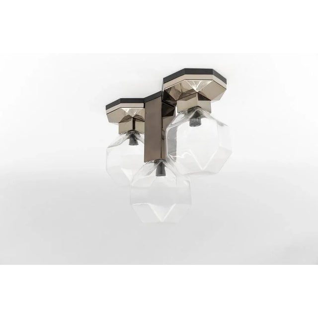 - Wall or flush mount ceiling lamp by Motoko Ishii for Staff Lighting Company - 3 glass lights - The lamp received the iF...