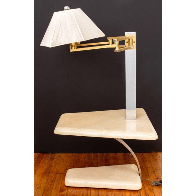 Metal Enrique Garcel Tessellated Bone Lamp Table For Sale - Image 7 of 9