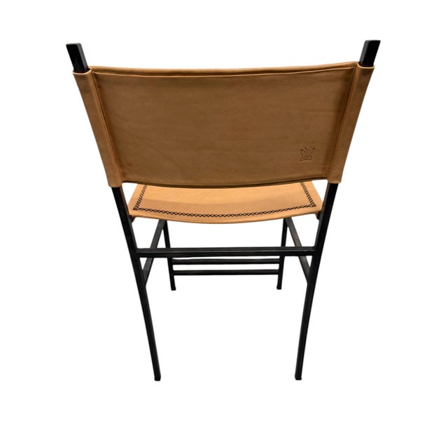 Sol & Luna Tan Leather and Iron Counter Stool For Sale In Indianapolis - Image 6 of 9