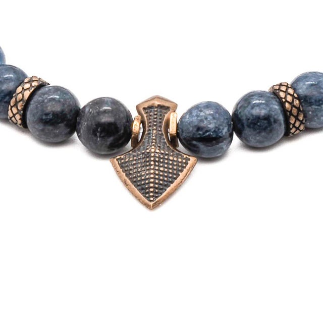 Balance Stone Sodalite Arrow Charm Beaded Bracelet For Sale - Image 4 of 11