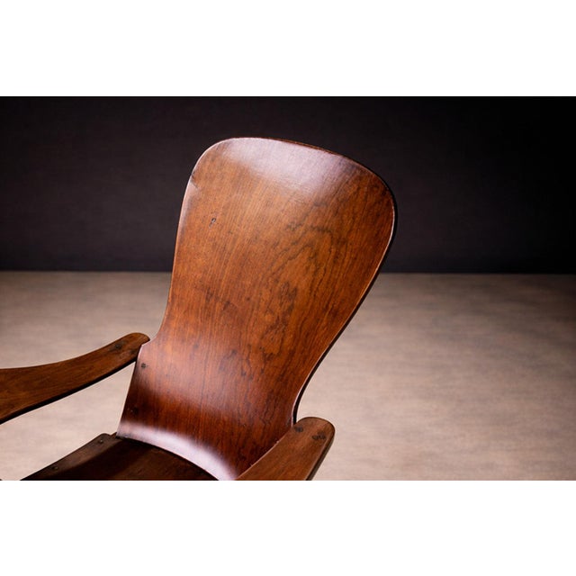 Mid-Century Modern Brazilian Mid-Century Modern Armchair in Bentwood, Cimo, 1950s - Lot 547A For Sale - Image 3 of 14