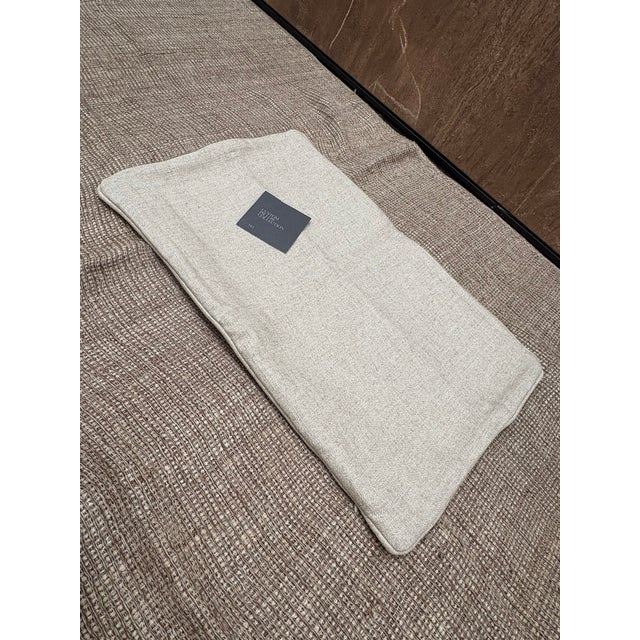 Rh Restoration Hardware Custom Italian Pietro Solid Piped Lumbar Pillow Cover For Sale - Image 16 of 17