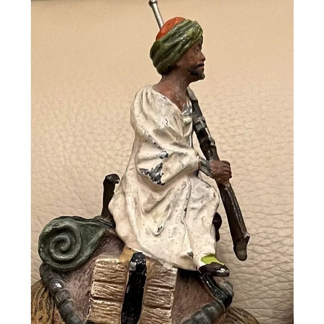 Orientalist Nuremberg Late 19th Century, Arab Lead Sculpture For Sale - Image 4 of 11