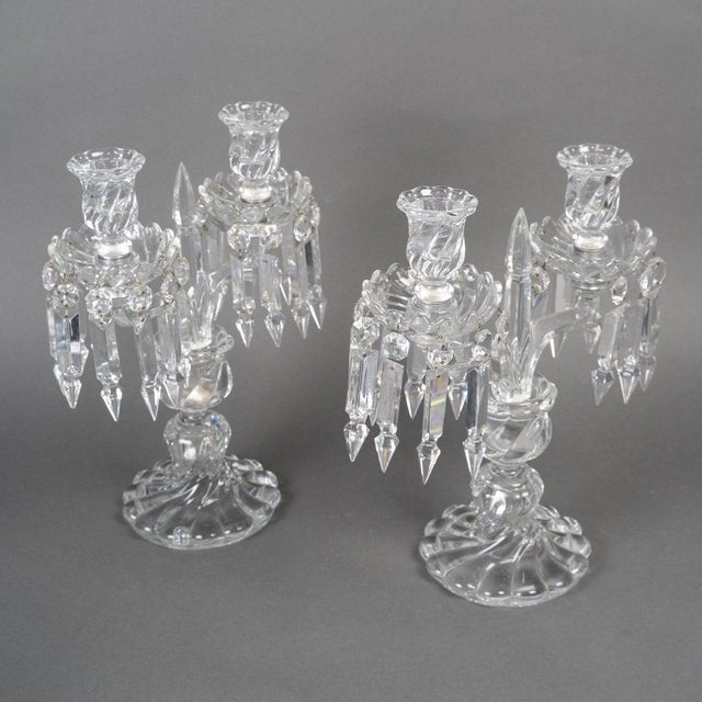 Early 20th Century Napoleon III Candelabras from Baccarat, Set of 2 For Sale - Image 3 of 8