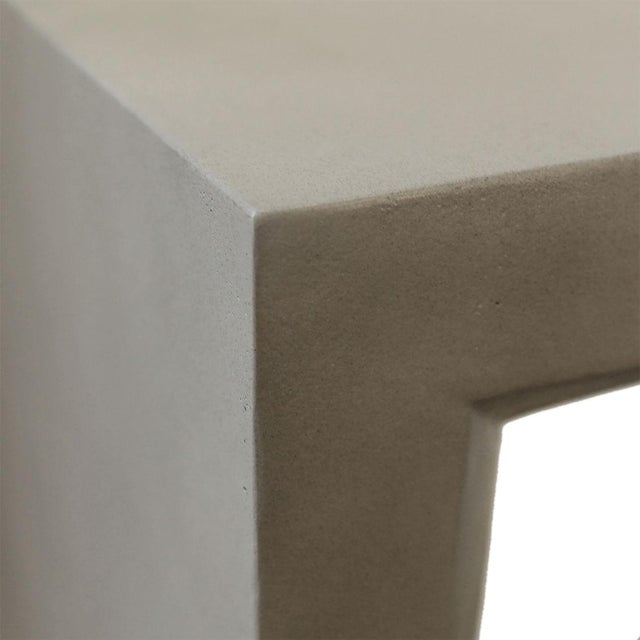 Modern Outdoor Concrete Waterfall Console Table For Sale - Image 4 of 4