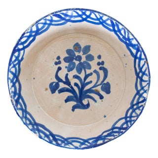 19th Century Spanish Blue Fajalauza Lebrillo Bowl For Sale