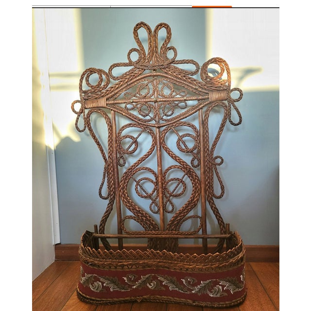 Art Nouveau Rattan Cabinet, 1890s For Sale - Image 8 of 8
