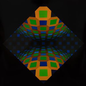 Victor Vasarely, ONDOCTRO RE, Etching