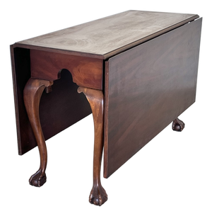 Late 20th Century Queen Ann, Drop Leaf Table in Solid Mahogany Wood by Banks Coldstone Co.