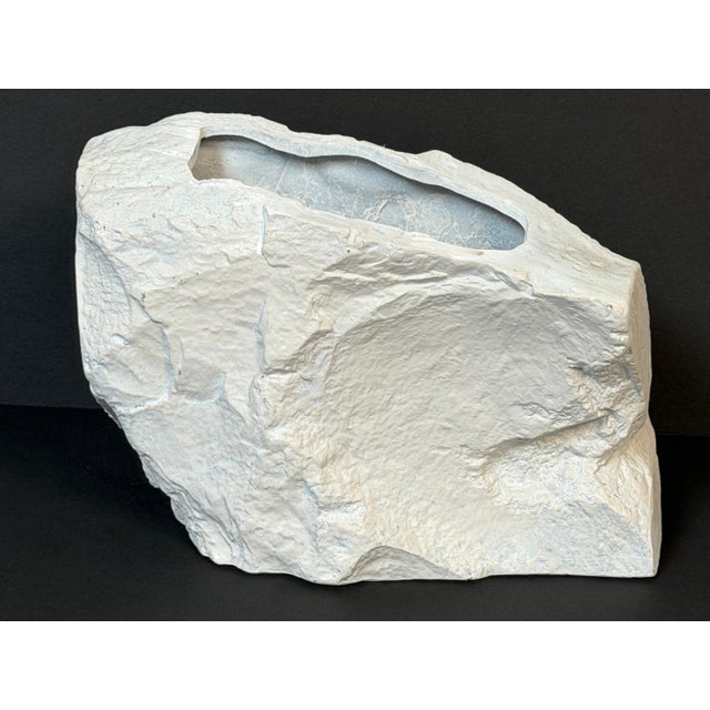 Plastic Sirmos Faux Stone Cast Resin Rockwork Sculptural Vase, USA, 1970s For Sale - Image 7 of 11