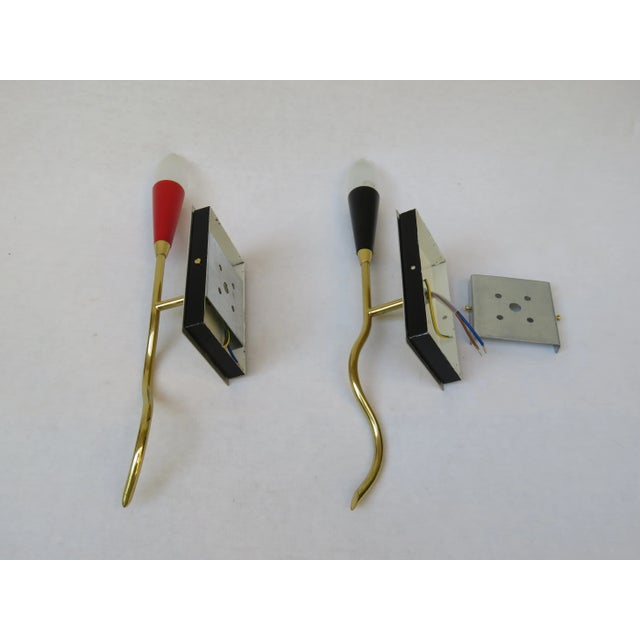 Italian Wall Lamps from LUX S.R.L., 1950s, Set of 2 For Sale - Image 9 of 14