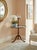 Wood Vintage French Neoclassical Two-Tier Marble & Brass Pedestal Accent Table For Sale - Image 7 of 12