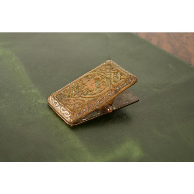 Tiffany Studios New York Zodiac Pattern Bronze Large Paper Clip For Sale - Image 12 of 12