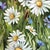 Contemporary Sunset Daisies - Original Green Pink Floral Landscape Watercolor Painting on Paper For Sale - Image 3 of 6
