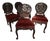 19th Century Set of Four Anglo Indian Rosewood Carved Side Chairs For Sale