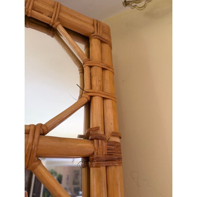 Mid-Century Modern 1970s Monumental Vivai Del Sud Bamboo Mirrored Room Screen For Sale - Image 3 of 7