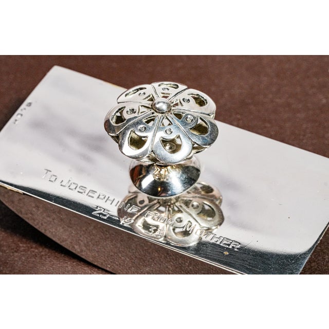 Unique Maltese Silver Desk Set Inset Antique Malta Tari Coin Letter Opener and Ink Blotter For Sale - Image 14 of 18