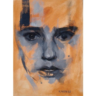Helzina by Ryan Morse | Oil on Panel Portrait of a Young Girl's Face For Sale