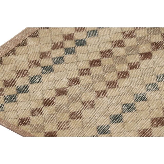 Traditional Vintage Turkish Runner, Mosaic-Inspired Multicolor Geometric Design - Rug & Kilim For Sale - Image 3 of 8