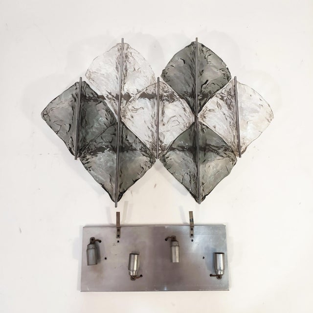 Metal Large Italian Wall Sconce from Zero Quattro, 1970s For Sale - Image 7 of 14