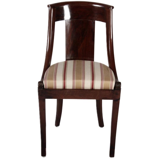 Early 19th Century Antique Gondola Chairs in Mahogany, 1830, Set of 4 For Sale - Image 5 of 18