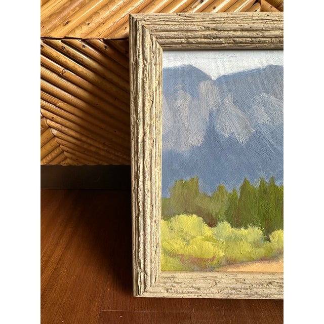 American Vintage Signed Framed High Desert Plein Air Landscape Oil Painting For Sale - Image 3 of 16