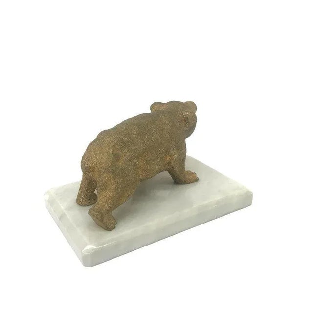 Royal Bronze Bear Figure For Sale - Image 3 of 4