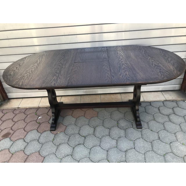 Oval Extendable Dining Table, 1970s For Sale - Image 10 of 18