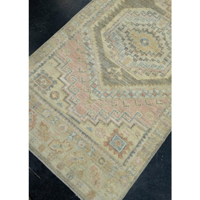 Turkish Turkish Oushak Runner Rug 2'11" x 10' #17237 For Sale - Image 3 of 8