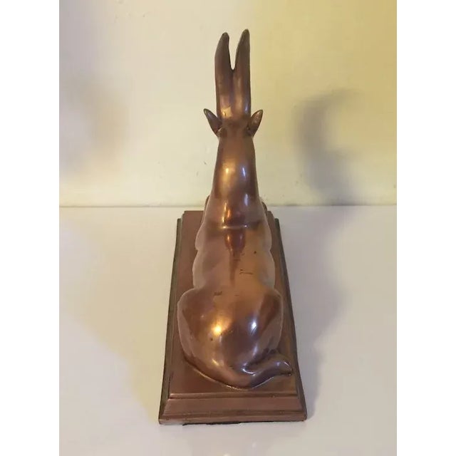 Art Deco 1920 Art Deco Copper Clad Gazelle or Deer Figure For Sale - Image 3 of 13