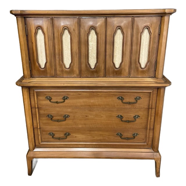 Thomasville Danish Style Antique Tall Chest Dresser From 1963 For Sale