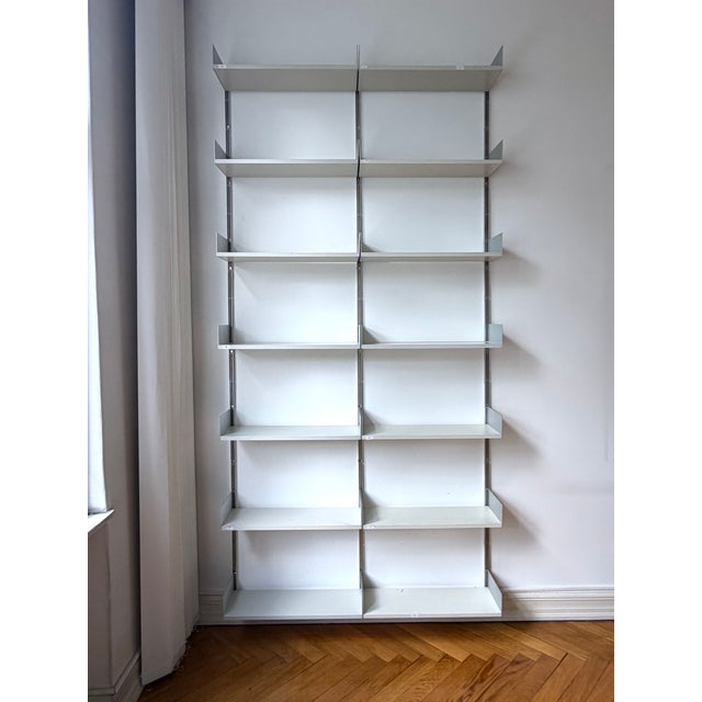 606 Shelving System with 14 Shelves by Dieter Rams for Vitsoe, Germany, 1960s, in Good conditions. Designed 1960 to 1969 I...
