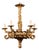 Early 20th Century French Five-Light Foliage Themed Giltwood Carved Chandelier For Sale