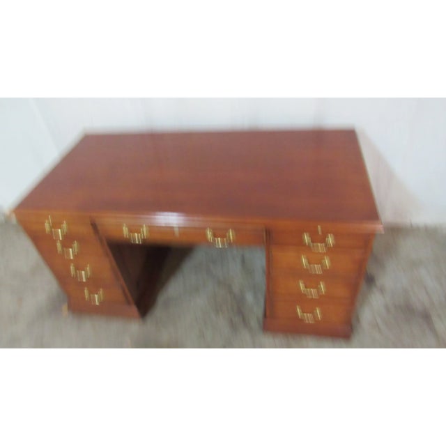 Item: Henkel Moore Desk Details: Signed Henkel Moore Great Designer Piece/Quality Piece Amazing Molding Cherry Finished...