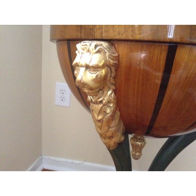 Wood Late 19th Century Vintage Empire Half Globe Side Tables- A Pair For Sale - Image 7 of 10