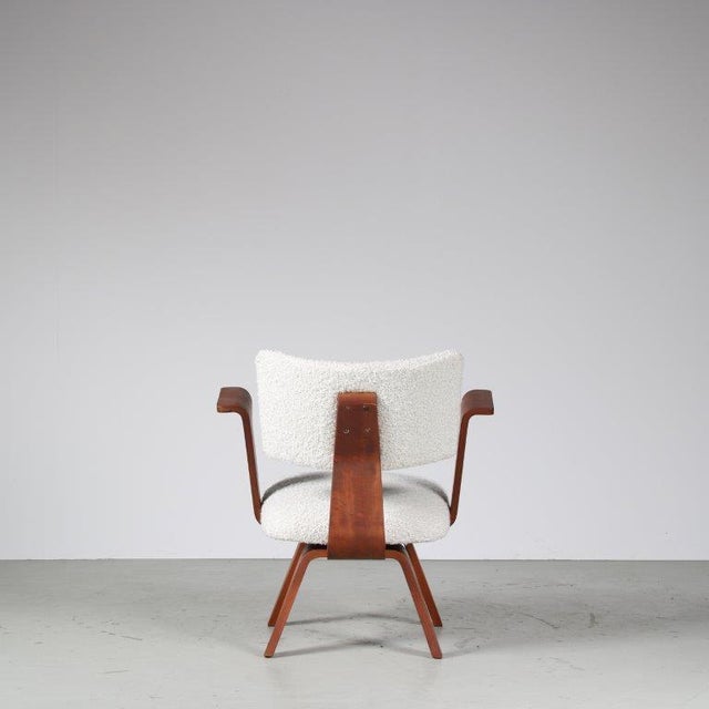 Brown Easy Chair by Cor Alons for De Boer Gouda, Netherlands, 1950 For Sale - Image 8 of 18