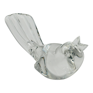 Mid Century Modern Steuben Glass Crystal Songbird Figurine Paperweight