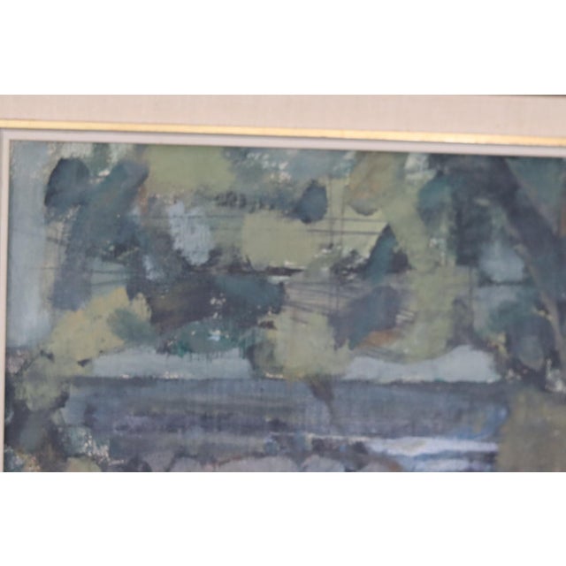 Original Swedish Oil on Canvas – “Obscured by Trees” by Alvar Jansson – Signed & Framed 42 × 36 cm (16.5" × 14.2") A...