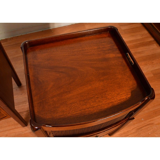 We are pleased to offer this beautiful pair of Antique Beacon Hill Collection Nightstands, from the 1920. This pair is...