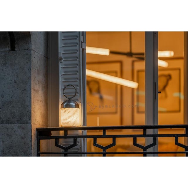 Wireless Glans Table Lamp by United Alabaster For Sale - Image 12 of 18