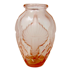 Pierre d'Avesn Calla Lily Blush Glass Vase - 1920s