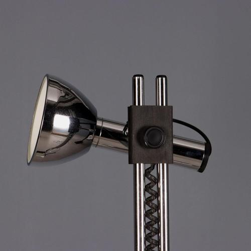 Silver Chromed Metal Floor Lamp For Sale - Image 8 of 11