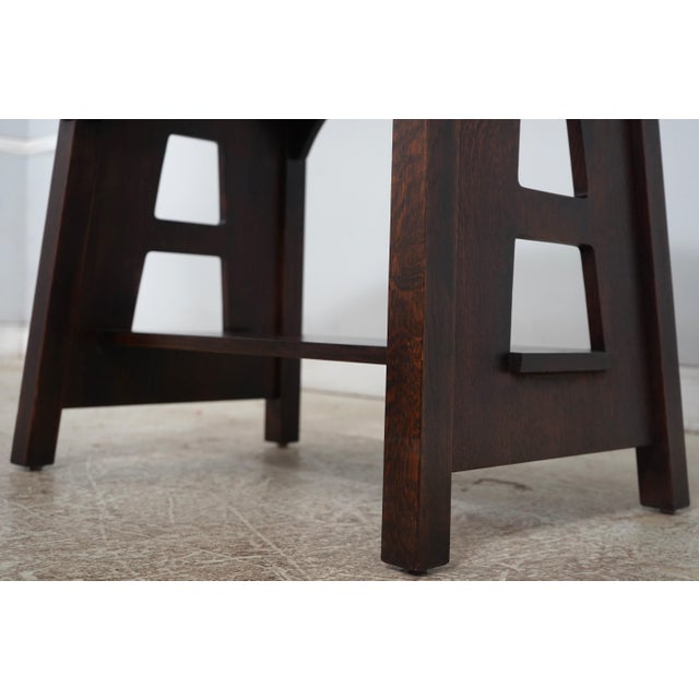 Brown Stickley Oak Mission Oak Limbert Library Table For Sale - Image 8 of 15