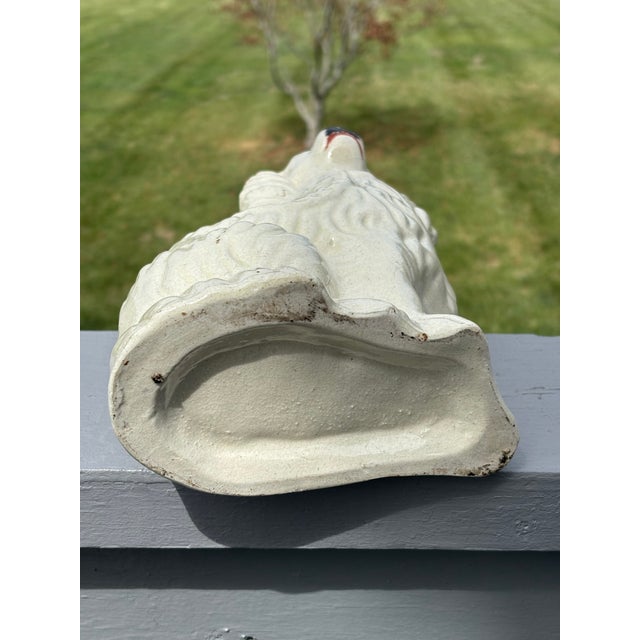 19th C. Staffordshire Porcelain Spaniel Dog Figurine - 10" Tall For Sale - Image 6 of 8