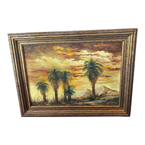 Mid Century California Painting by Zella Woolm